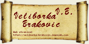 Veliborka Braković vizit kartica